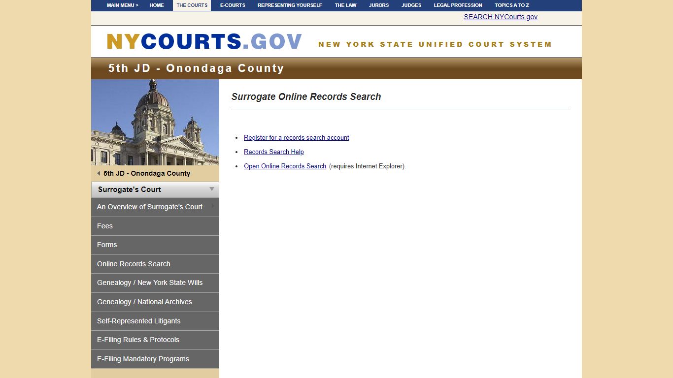 Surrogate Online Records Search | NYCOURTS.GOV